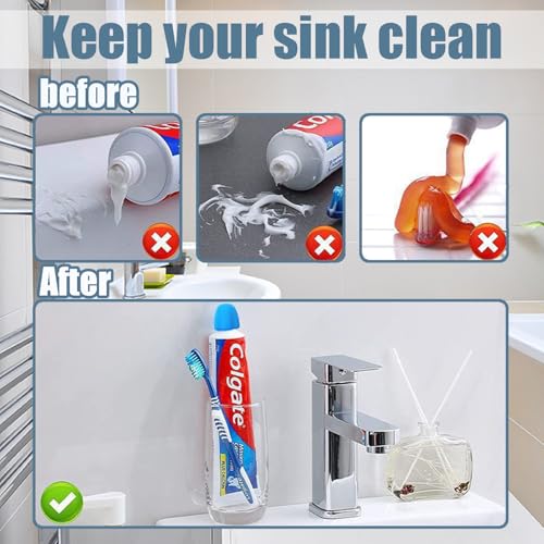 Toothpaste Lids Self-Sealing Caps, 12 Count | No Waste Dispenser, Food Grade Silicone, Mess Free Squeezer, For Kids & Adults, Bathroom Accessories