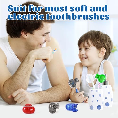 UCEC 8 Pack Toothbrush Caps, Universal Toothbrush Head Covers for Travel and Home, Protective Toothbrush Covers Clip Compatible with Electric and Manual Brushes, 8 Colors - color: Style 14
