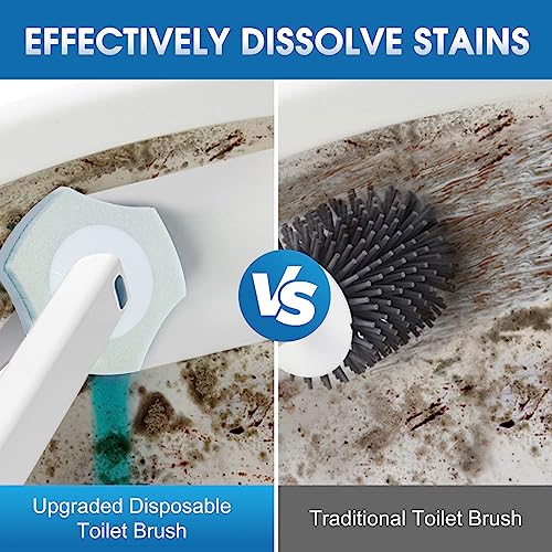 Disposable Toilet Brush Refills 32 Count Toilet Refills, Disposable Toilet Bowl Brush Refill Pads for Bathroom and Toilet Cleaning (Not Compatible with Other Brand Toilet Handle) - style: 32 Toilet Refills