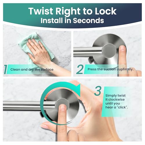 Removable Suction Cup Toilet Paper Holder, No Drilling Bathroom Wall Mount Tissue Roll Holder Brushed Nickel Stainless Steel Damage-Free Easy Install & Reposition Fits Smooth Surfaces - color: Brushed Nickel