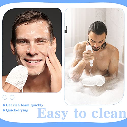 Vesici 2 Pcs Honeycomb Exfoliating Glove Set Exfoliating Bath Mitt Honeycomb Face and Body Scrubber Shower Mitt Sponges for Cleaning Body Shower Face Skin Beauty Spa(White) - color: White