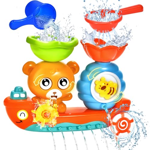 Baby Bath Toys for Kids Ages 1-3 Toddler Bath Toy Bear Bathtub Toys for Babies 12 Months Boys Girls Infant Water Tub Toys 1 2 3 Year Olds Preschool Learning Gift - style: Bear Bath Toys