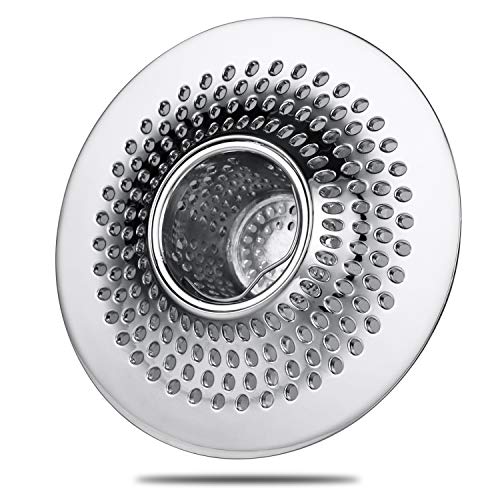 MFTEK Drain Hair Catcher Tub Drain Protector, Stainless Steel Bathtub Shower Drain Hair Stopper Strainer Trap for Shower Bathroom Sink to Catch Hair - color: Stainless-steel