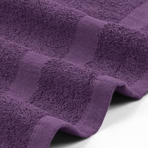 Utopia Towels - Salon Towel, Pack of 24 (Not Bleach Proof, 16 x 27 Inches) Highly Absorbent Cotton Towels for Hand, Gym, Beauty, Spa, and Home Hair Care, Plum - color: Plum, size: 24 Pack
