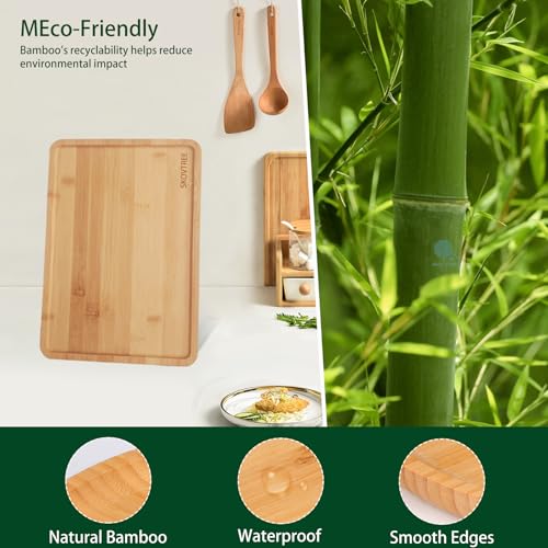 Bamboo Serving Tray, Food Tray for Eating and Serving Coffee, Tea, 15.8x11.8 Inch - size: 15.8" x 11.8" x 0.6"