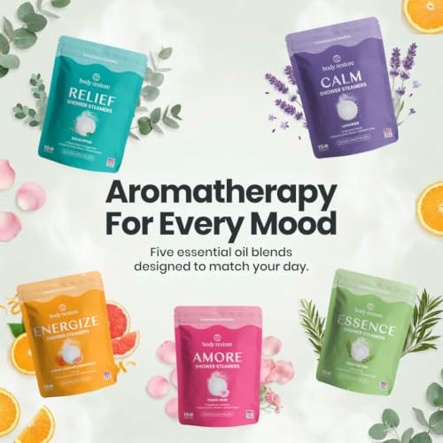 Body Restore Shower Steamers Aromatherapy 15 Pack – Fathers Day Gift for Dad, Birthday Gifts for Women & Men, Spa Stress Relief & Relaxation Self Care Gifts – Premium Tea Tree Essential Oil Tablets - color: Fresh Tea Tree 15 Pack