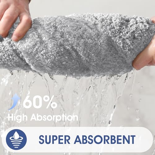 IM HOME Bathroom Rugs, Ultra Soft Plush Fluffy Microfiber Absorbent Bath Mat, Non-Slip Backing, Machine Washable Bath Mats for Bathroom Floor, Tub and Shower, Grey/24"x17"/Bordered - color: A-grey, size: 1'5" x 2' (Rectangular)
