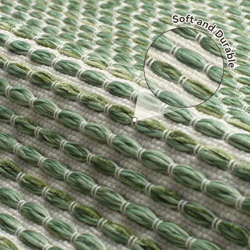 AMOAMI Unique Woven Bath Mat, Super Absorbent Non Slip Bath Mat, 17" x 24", Sage - color: Sage, size: 17" x 24"