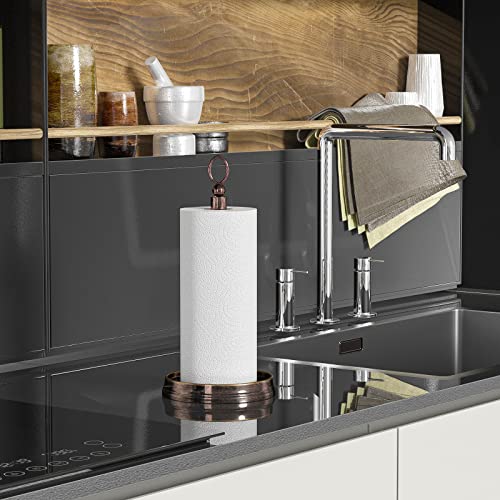 KASUNTO Paper Towel Holder Steel Paper Holder countertop，Black Paper Towel Holder for Kitchen Countertops, Bars & Dining Tables,Fits Standard & Jumbo Rolls, Oil Rubbed Bronze - color: Oil Rubbed Bronze
