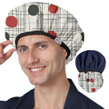 Years calm Shower Cap for Men, Waterproof Reusable Hair Cap with Dual-Layer Design, Reversible Double-Sided Use, Stretchable Elastic Band, Comfortable Fit for Shower, Gym, Hair Care & Travel - color: White and black