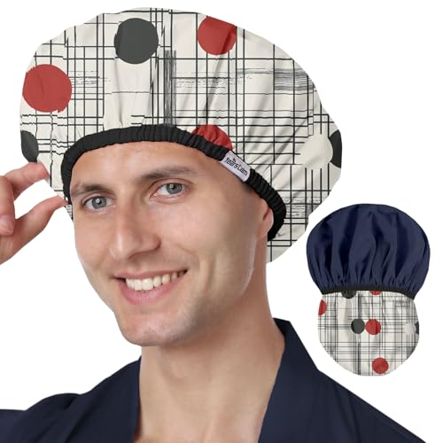 Years calm Shower Cap for Men, Waterproof Reusable Hair Cap with Dual-Layer Design, Reversible Double-Sided Use, Stretchable Elastic Band, Comfortable Fit for Shower, Gym, Hair Care & Travel - color: White and black
