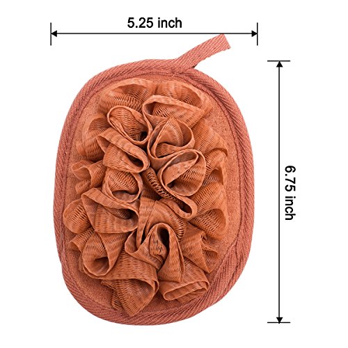 3 Pack Body Sponge Brushes Pouf Mesh Brush Shower Glove with Flower Bath Ball