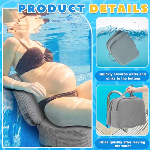 Yerliker 1 Pcs Foldable Hot Tub Booster Seat for Adults Adjustable 2 Heights up to 6.3", Weighted Booster Seat 3D Air Mesh Hot Tub Accessories Quick Dry Micro Dot Non Slip for Spa Bathtub Pool (Gray) - color: Grey