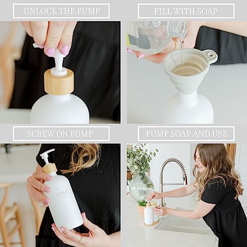Kitchen Soap Dispenser Set White