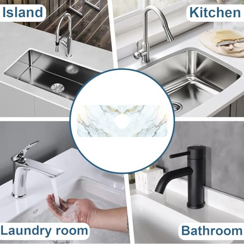 Faucet Mat for Kitchen Sink Absorbent Splash Guard Bathroom 15.5"X5.5" - size: 15.5" x 5.5"