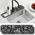 2 Pcs Kitchen Sink Splash Guard Faucet Mat Graffiti Pattern Faucet Mat for Sinks Digital Painting Absorbing Drying Mats for Kitchen Bathroom, 23.6x5.5inch - color: Graffiti Pattern