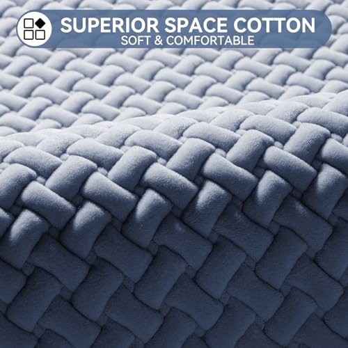 YDKGL Bathroom Rugs Non Slip, Extra Soft Absorbent Quick Dry Bath Mats, Foam Weave Texture Thin Bath Rugs Washable with Rubber Backing, 24" x 48“ - color: Blue, size: 24"x 48"