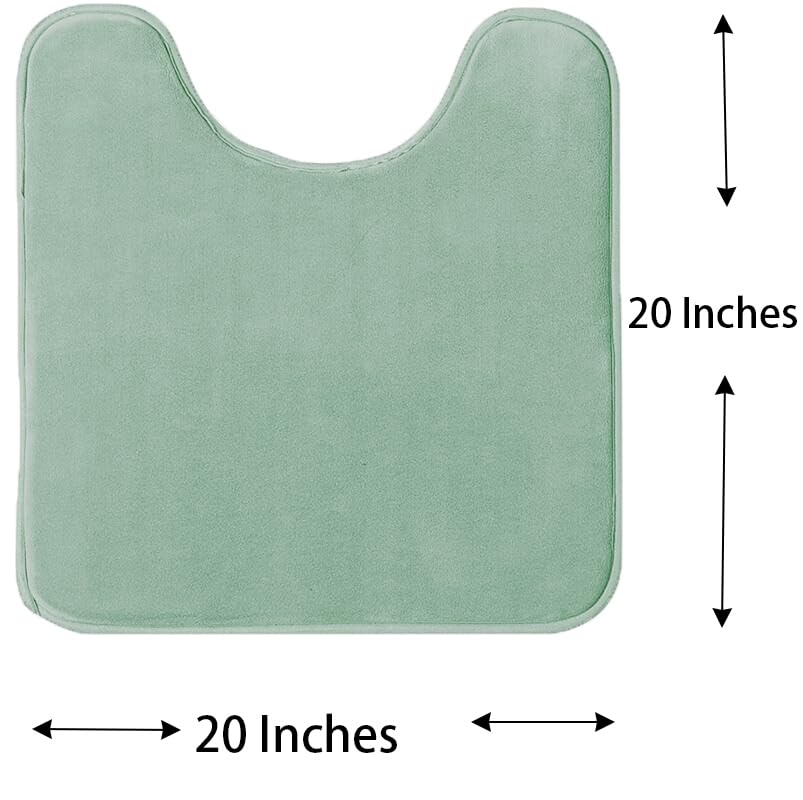 Madeals Memory Foam Toilet Mat and lid Cover Set with Toilet Tank Cover 3 Piece Toilet Set Sage Green - color: Sage Green