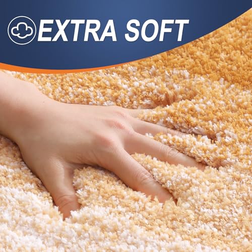OLANLY Small Bathroom Rugs Mat 24x16, Extra Soft Absorbent Microfiber Bath Rugs, Rubber Backing, Quick Dry, Washable Bath Mats for Bathroom, Tub and Shower, Home Decor Accessories, Golden Yellow - color: Golden Yellow, size: 24" X 16"