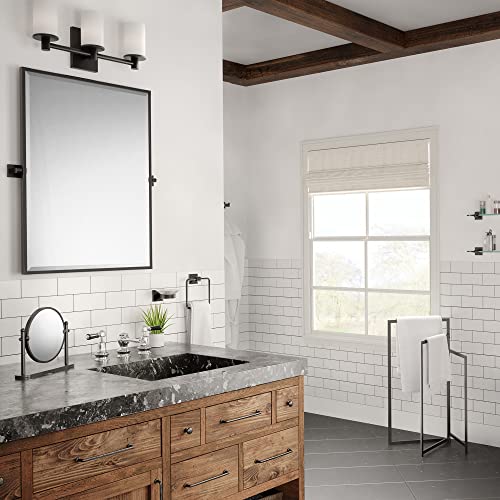 Gatco 1942MX Elevate Soap Dish Holder Matte Black | Wall Mounted 4.31" W X 2.10" H X 5.25" D Porcelain Round White Soap Dish with Matte Black Base for Bathroom - color: Matte Black, style: Elevate