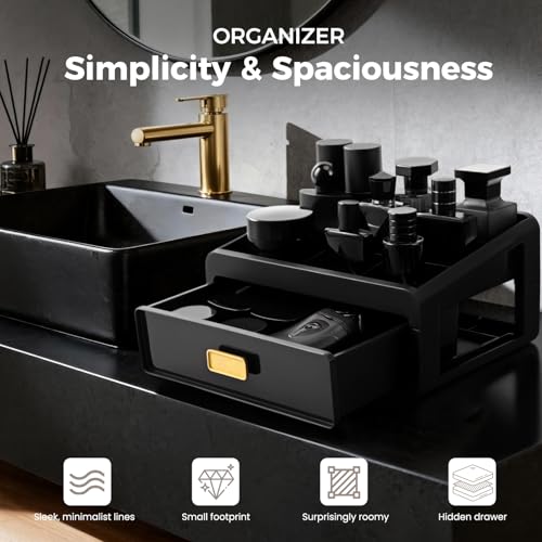 Cologne Organizer for Men, Perfume Tray Room Decor | Fits dresser, vanity & bathroom countertop, under sink storage, perfume holder, great men’s gift & birthday present