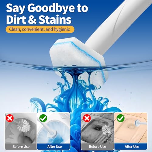 120 Count Toilet Bowl Wand Refills, Disposable Toilet Cleaner Refills, Disposable Wand Heads Compatible with Clorox and The Most Toilet Brushes - size: 1 Count (Pack of 120)