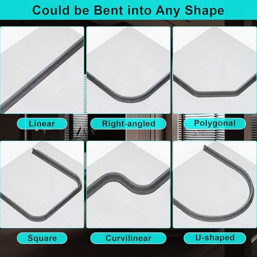 Hi-Na 3ft/5ft/6ft/8ft10ft Collapsible Shower Threshold Water Dam Water Barrier for Shower and Water Stopper Keeps Water Inside Water Threshold for Wet and Dry Separation (6ft, Grey) - color: Gray, style: 6ft