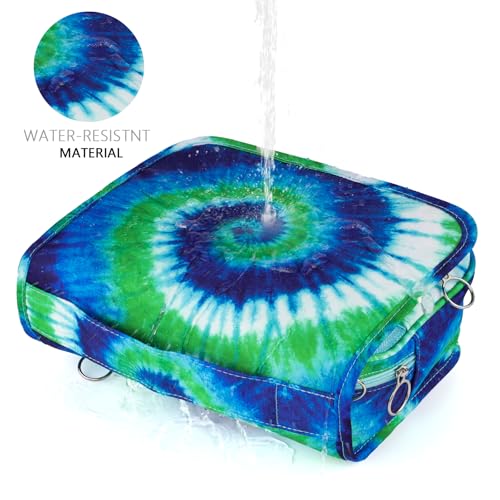 Tie Dye Hanging Toiletry Bag for Girls, Travel Toiletry Bag for Teen Girls Cosmetic Makeup Waterproof Wash Bag Traveling Toiletries, Blue - color: Blue Tie-Dye