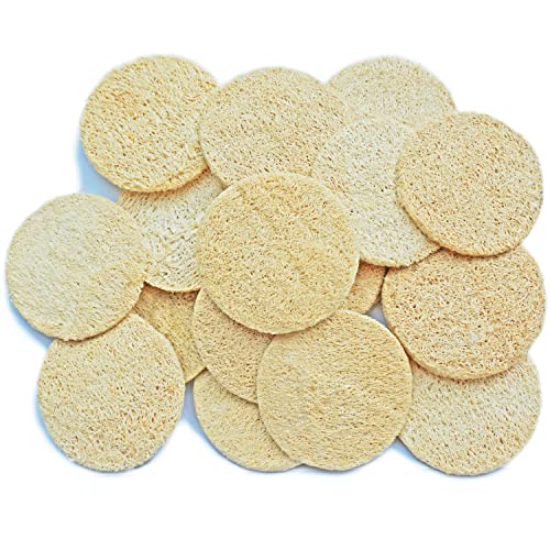 18 Pack Natural Loofah Sponge Exfoliating Face Pads - Facial Body Scrubbers Pad - When Bath Shower and Spa - Loofa Sponges Scrub - Bulk Loofahs Scrubber - Cleansing Skin for Women and Men - size: 1 Count (Pack of 18)