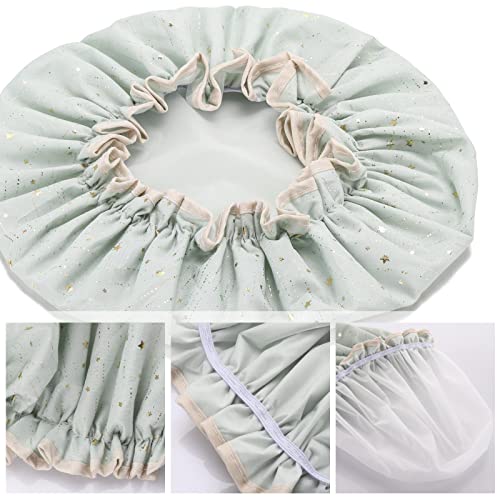Tbestmax Shower Caps for Women and Girl Long Think Hair, Reusable Waterproof Bath Cap/Hat Double Waterproof Layers 4 Pcs - color: 4 Pack - Star