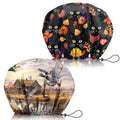 2 PCS Shower Cap Adjustable Reusable Double Waterproof Layer Elastic Hair Bath Cap Cute Aesthetic for Women Girls-Cat Duck - color: I19-Cat Duck