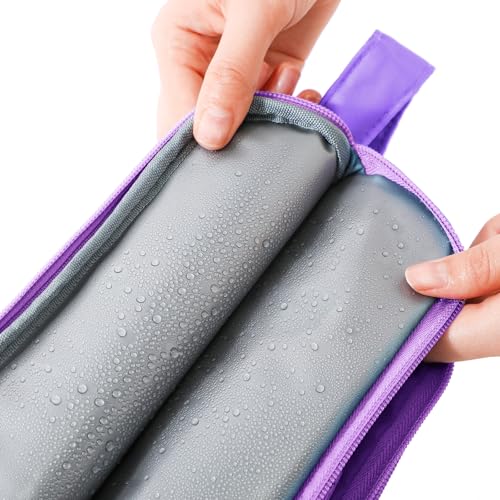 Purple Toiletry Bag for Girls, Travel Toiletry Bag for Teen Girls Cosmetic Bag Makeup Bag Waterproof Hanging Wash Bag Kids Toiletries - color: Fluids-Purple