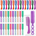 Hair Brush and Combs Set in Bulk Individually Wrapped Travel Comb Brush Bulk for Women Kids Hotel Homeless Charity, Multicolor(100 Pieces)