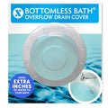 SlipX Solutions Bottomless Bath Overflow Drain Cover, 4" Diameter, Clear | Adds Inches of Water to Your Tub for Deeper Soak. Bring a Peaceful In-Home Spa Experience to Your Bath. - color: Clear