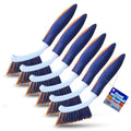 Bring It On Grout Cleaning Brush 6-Pack– Crevice Cleaning Brush with Stiff Nylon Bristles – 8-inch Heavy-Duty Grout and Tile Cleaner Brush – Scrubbing Brush for Corners, Bathroom, and Kitchen - style: 6-Pack