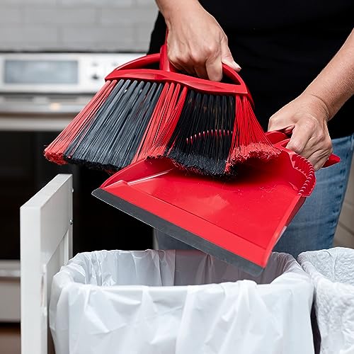 O-Cedar One Sweep Broom & Step-On Dustpan Set | Patented Wave Bristles Remove Over 99% of Dirt in One Pass | Lightweight & Quiet for Pet-Friendly Cleaning - size: PowerCorner One Sweep Broom