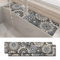 2PCS 24" X 5.5" Kitchen Sink Splash Guard Faucet Mat Mandala Super Absorbent Fast Drying Faucet Guard & Draining Mat Sink Splash Guard Behind Faucet for Kitchen, Bathroom - size: 24" x 5.5"（2pcs）
