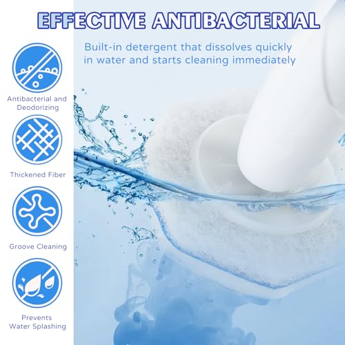 100pcs Disposable Toilet Brush Head Refills Compatible With Clorox Toilet Cleaning System,Upgrade Fiber Cleaner Heads for Closestool .(not included brush rod) - size: 1 Count (Pack of 100)
