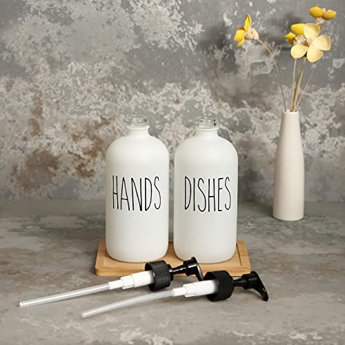 MOMEEMO Soap Dispenser Set 2 Pack, Contains Dish and Hand Soap Dispenser. (White) - color: Hd White
