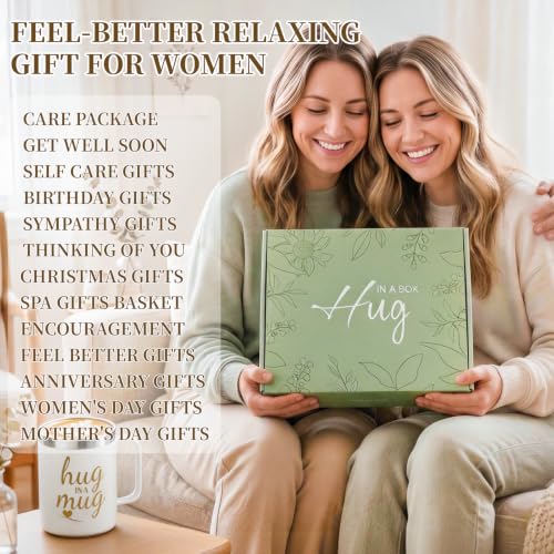 Get Well Soon - Self Care Package Gift Basket for Women & After Surgery, 11pc Sympathy Feel Better Gift Set with Flannel Blanket & 12oz Mug for Mom, Teacher, Wife, Sister, Friend (White) - color: White