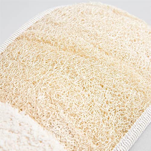 Loofah Body Scrubber - Natural Egyptian Exfoliating Mitt for Shower & Bath | Dual-Sided Organic Luffa Sponge Glove | Large Size Deep Body Cleansing for Women & Men (1 Count) - size: 1 Count (Pack of 1)