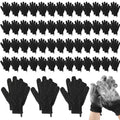Didaey 104 Pcs Exfoliating Glove Bulk Shower Gloves with Hanging Loop Exfoliating Body Scrubber Dead Skin Remover for Body Bath Beauty Spa Massage Scrubs Men Women Bathing(Black) - color: Black