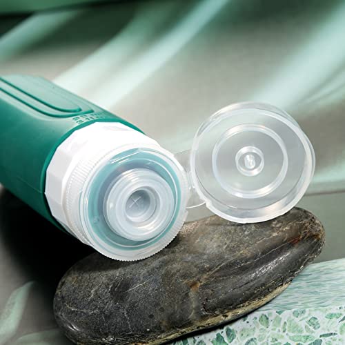 Mrsdry Travel Bottles for Toiletries, Tsa Approved 3oz Travel Size Containers BPA Free Leak Proof Refillable Liquid Silicone Squeezable Travel Accessories for Shampoo Conditioner Lotion (4 Pack) - color: Green