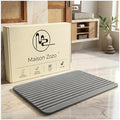 Stone Bath Mat Diatomaceous Earth Shower Mat Non-Slip Ultra Absorbent Durable Stone Mats for Bathroom/Kitchen Fast-Drying Modern Design Easy to Clean (24''*16'' Dark Grey) - color: Dark Grey