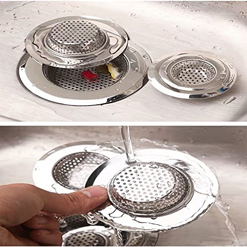 Drain Hair Catcher,Drain Stoper,Shower Drain Cover for Bathtub, Kitchen Sink Strainer, Stainless Steel Bathroom Sink, Drain Stopper with (2 PCS,Black,4.5 in) - color: 2 Pcs,black,4.5 in