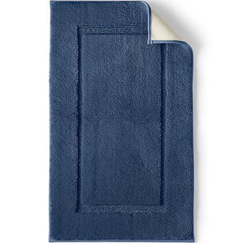 Lands' End Non Skid Bath Rug Deep Sea Navy 16" x 23" - color: Deep Sea Navy, size: 16" x 23" (Rectangular)