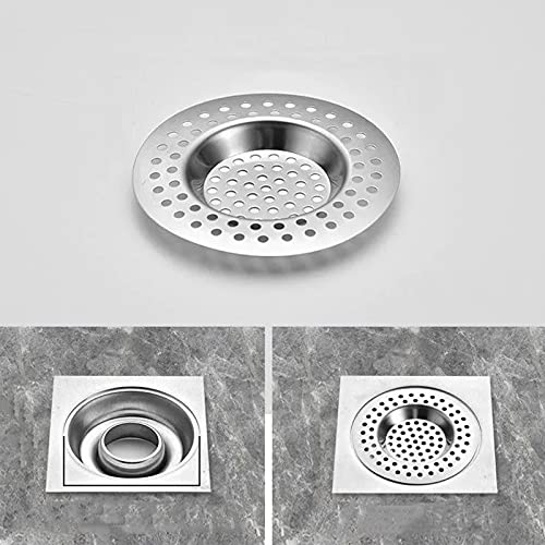 2 Pack Stainless Steel Sink Strainer - 3 Inch (75mm) Kitchen Drain Plug Filter, Bathtub & Shower Hair Catcher Protector