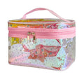 Waterproof Red Star Print PVC Makeup Bag with Handle - 8.66 * 5.51 * 5.51 inch Travel Cosmetic Organizer for Women Men Toiletry Pouch (Red Star-L) - color: Red Star-L