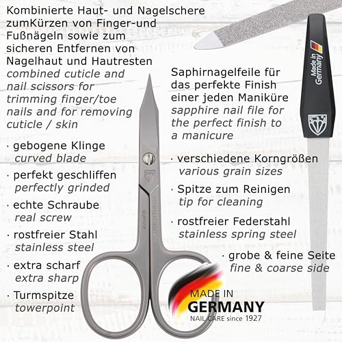 3 Swords Germany – MEN's kit - manicure pedicure beard ear ALL IN ONE - stainless steel tools - color: BLACK - MEN EDITION