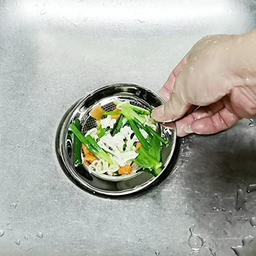 Seatery 4-Piece Kitchen Sink Strainers - 4.5 Inch Stainless Steel Sink Drain Filter with Food Scraps Catcher - size: 3.5 inch